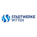 Logo der Stadtwerke Witten in Blau mit stilisierten Wellen und dem Schriftzug "STADTWERKE WITTEN".
