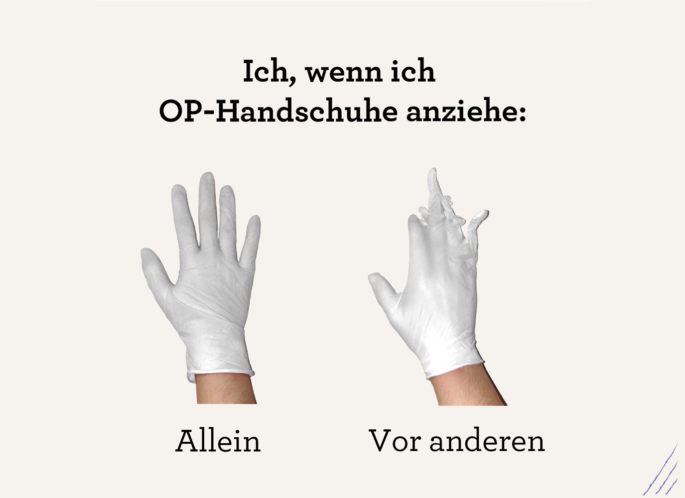KBV Kampagne Meme - OP-Handschuhe anziehen