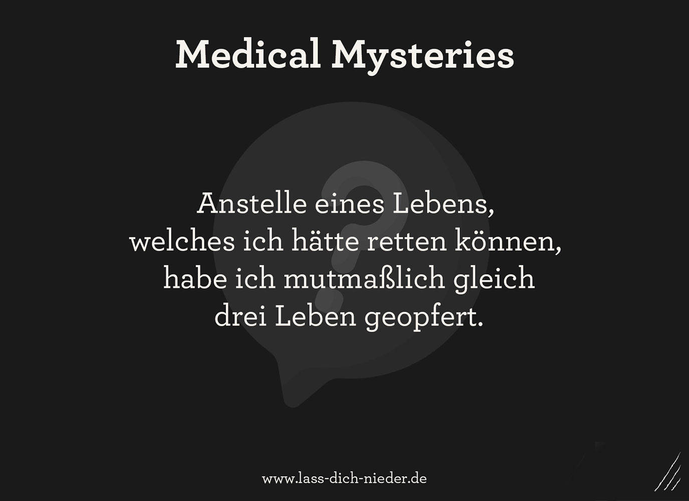 KBV Kampagne Meme - Medical Mysteries